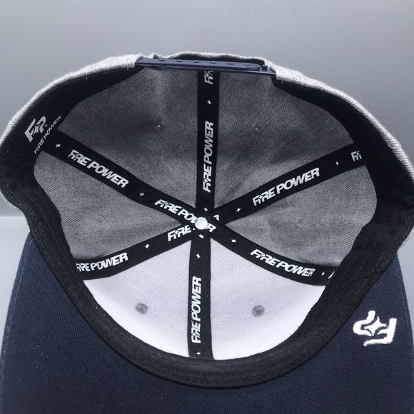 MENS BASEBALL CAP FIREPOWER PROMO HAT ONE SIZE FITS ALL GRAY SNAPBACK - Picture 5 of 7
